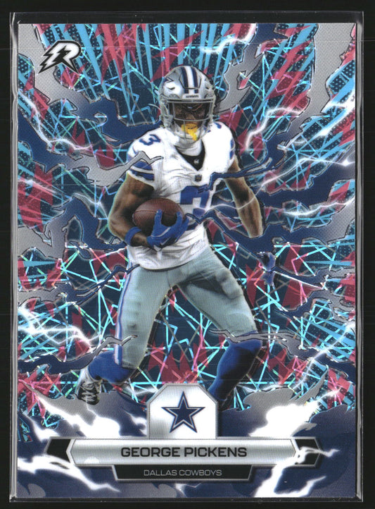 George Pickens 2025 Topps Resurgence 27 Sky Blue & Pink Shock Refractor Cowboys