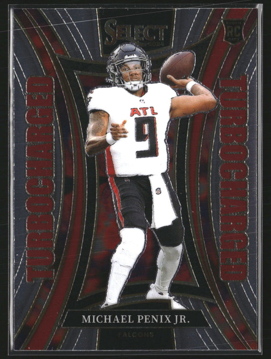 Michael Penix Jr. 2024 Panini Select 21 Turbocharged Atlanta Falcons