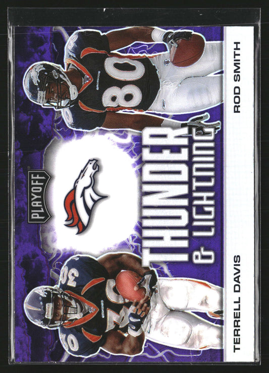 Rod Smith / Terrell Davis 2020 Panini Playoff TL-12 Thund & Light Purple Broncos