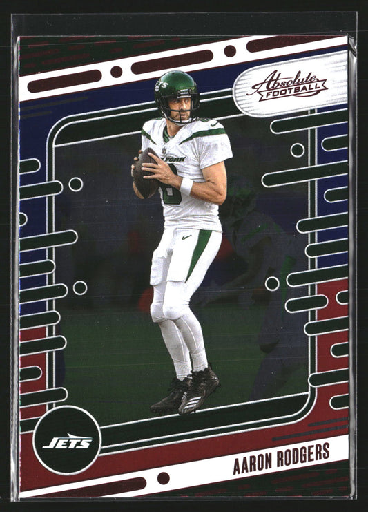 Aaron Rodgers 2024 Panini Absolute 82 Red and Blue New York Jets