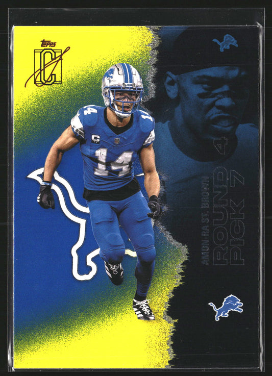 Amon-Ra St. Brown 2025 Topps Signature Class 19 Blue & Yellow Detroit Lions