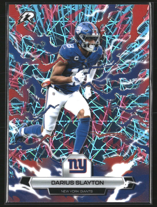 Darius Slayton 2025 Topps Resurgence 72 Sky Blue & Pink Shock Refractor Giants