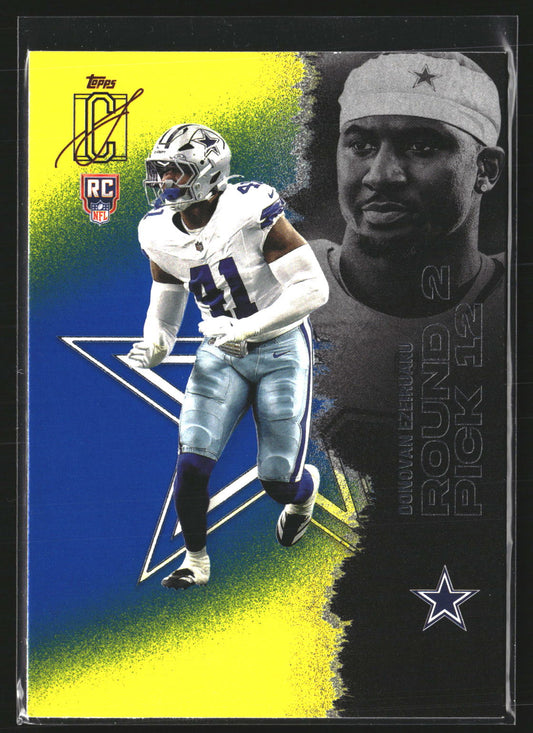 Donovan Ezeiruaku 2025 Topps Signature Class 206 Blue & Yellow RC Dallas Cowboys