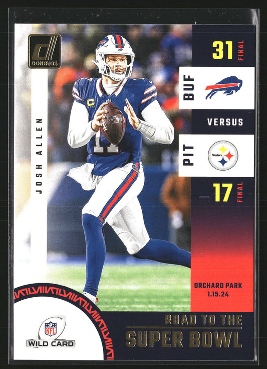 Josh Allen 2024 Donruss SBWC6 Road to the Super Bowl Wild Card Buffalo Bills