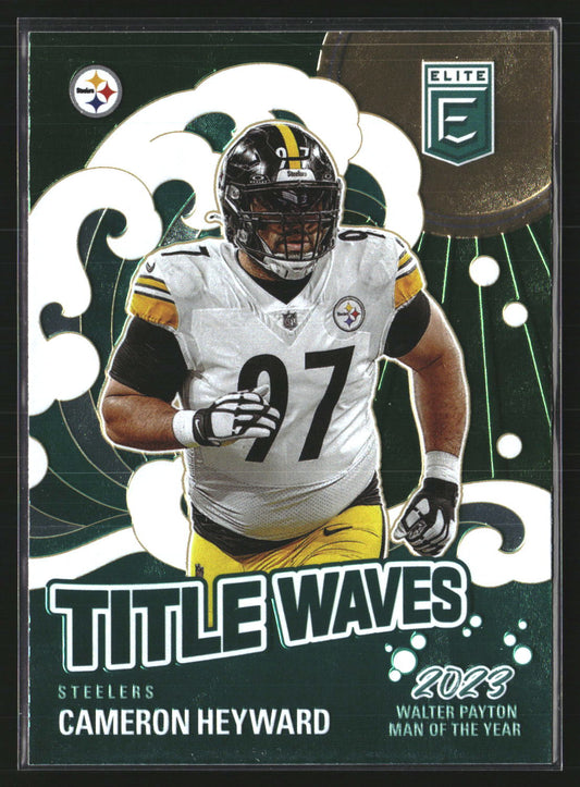 Cameron Heyward 2024 Donruss Elite 2 Title Waves Green Pittsburgh Steelers