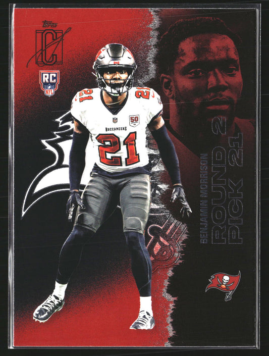 Benjamin Morrison 2025 Topps Signature Class 148 Red & Black RC Tampa Buccaneers
