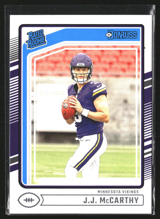 J.J. McCarthy 2024 Donruss 303 RC RC Minnesota Vikings