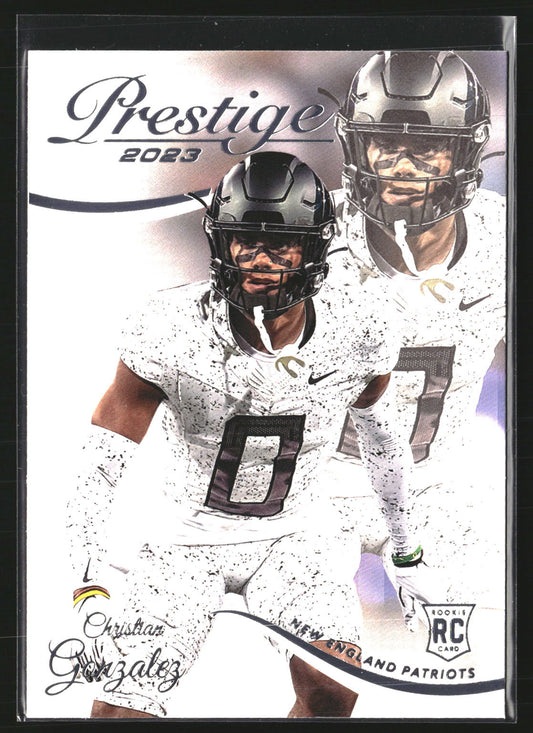 Christian Gonzalez 2023 Panini Prestige 319 RC RC New England Patriots