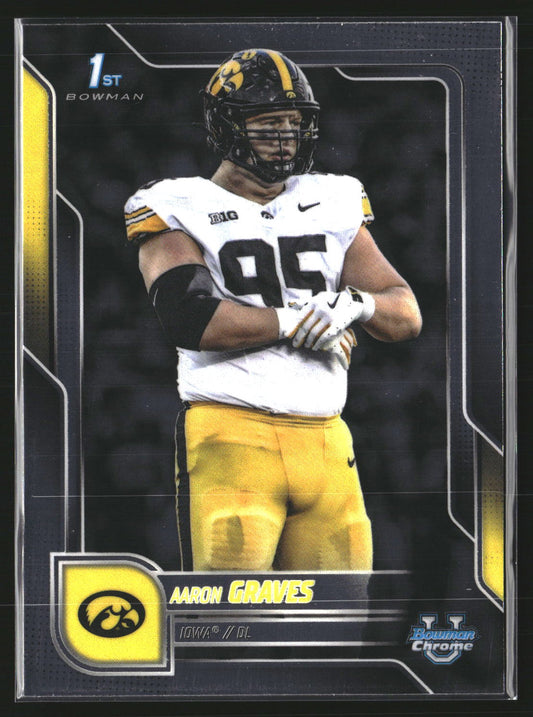 Aaron Graves 2025 Bowman University Chrome 45 Iowa Hawkeyes