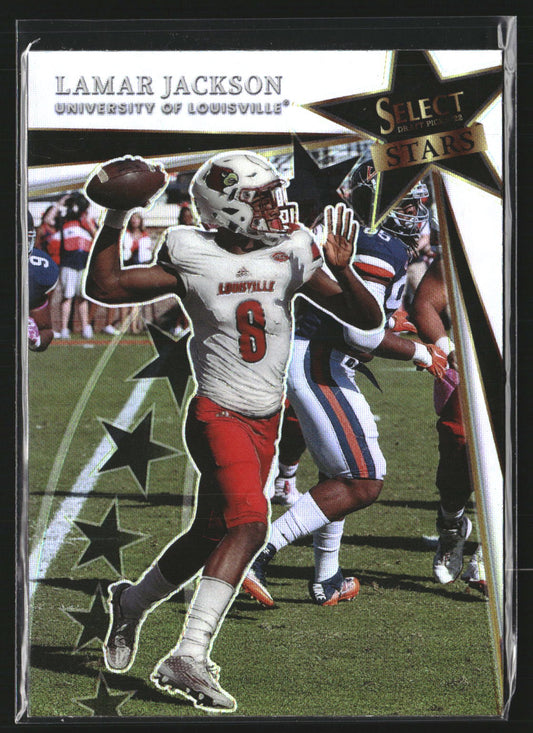 Lamar Jackson 2022 Panini Select Draft Picks SS-LJ Select Stars Silver Cardinals