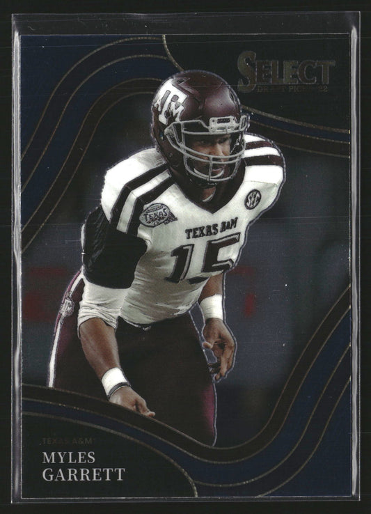 Myles Garrett 2022 Panini Select Draft Picks 152 Texas A&M Aggies