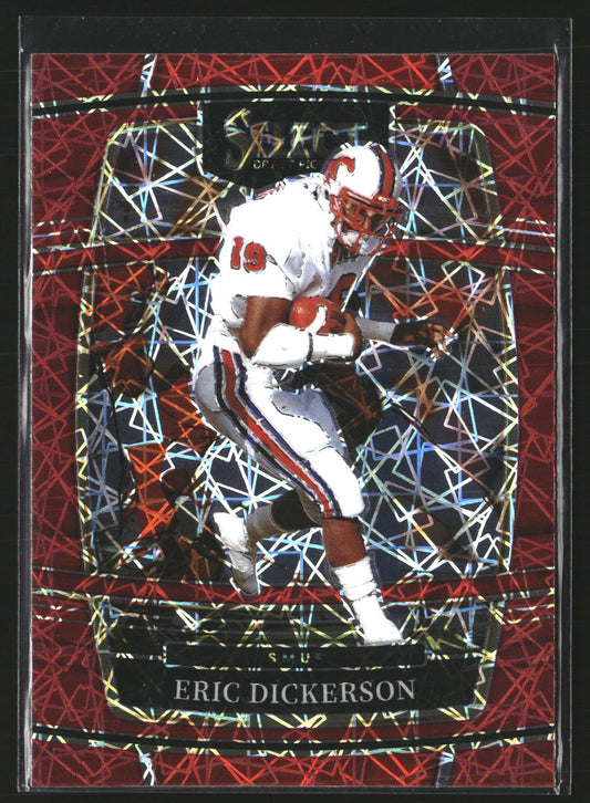 Eric Dickerson 2022 Panini Select Draft Picks 71 Red Lazer Prizm SMU Mustangs