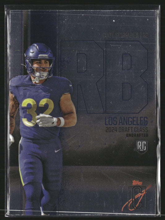 Cody Schrader 2024 Topps Sign Class RCV-117 Base Rookies Chrome Variation Rams