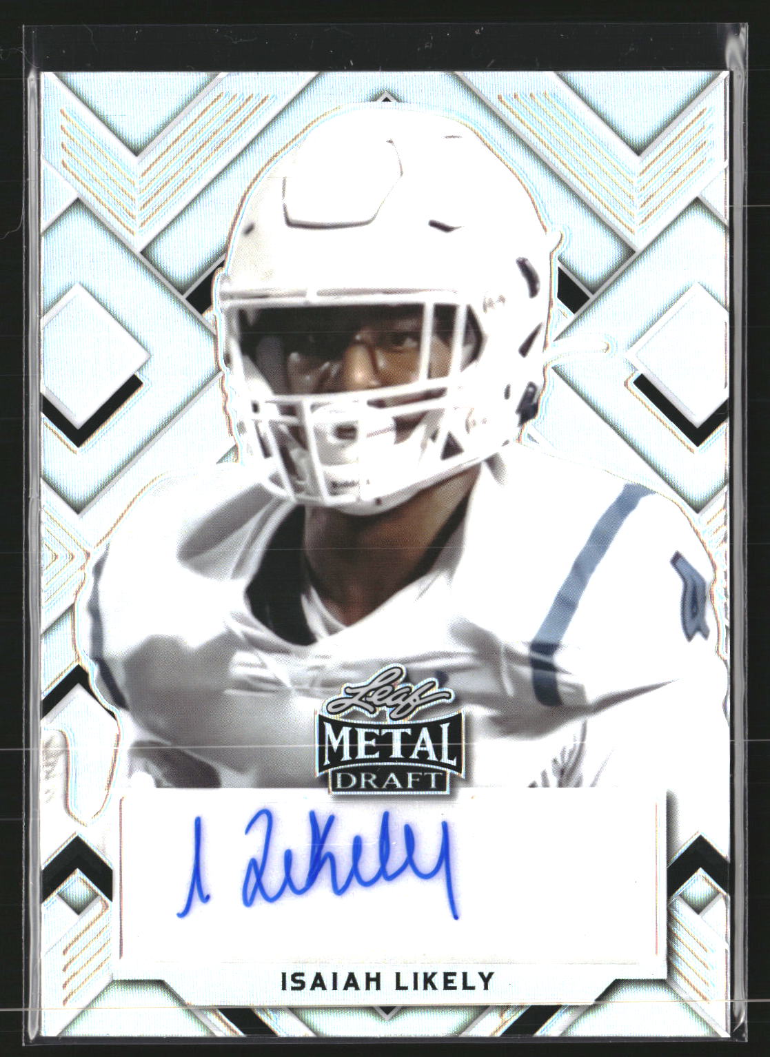 Isaiah Likely 2022 Leaf Metal PA-IL1 Portrait Auto Prismatic Silver SN AU