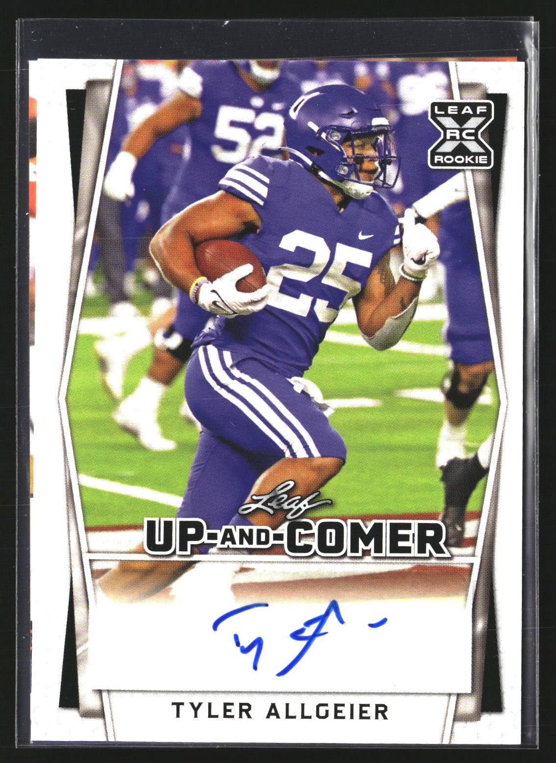 Tyler Allgeier 2022 Leaf Holiday Packs UC-TA1 Up-And-Comer AU AU BYU Cougars