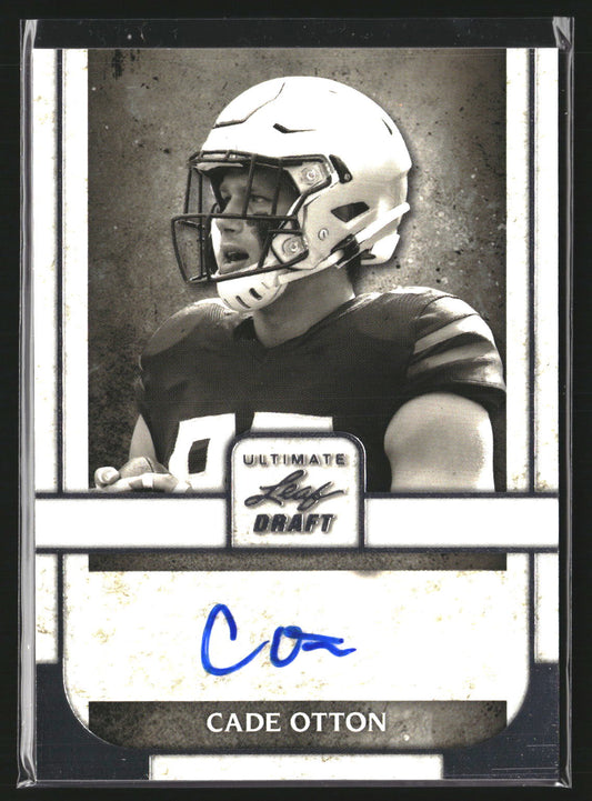 Cade Otton 2022 Leaf Ultimate Draft PA-CO1 Portrait Auto AU Washington Huskies