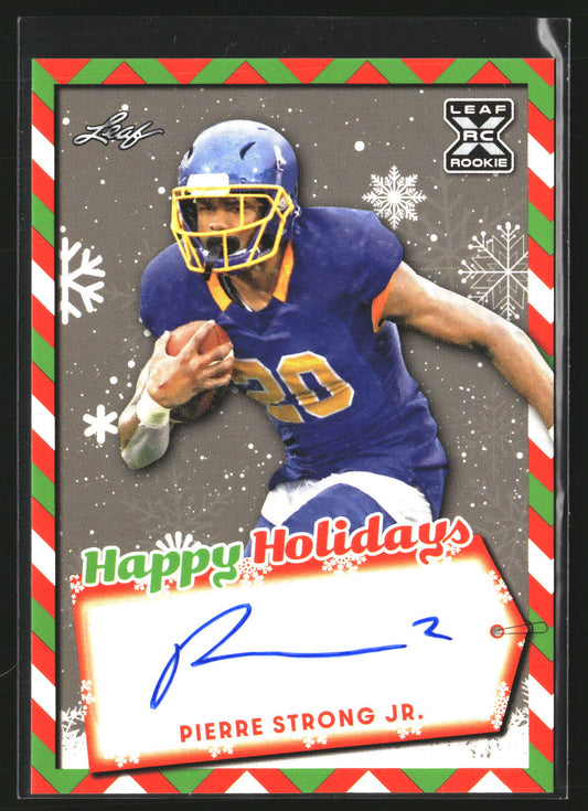 Pierre Strong Jr. 2022 Leaf Holiday Packs HH-PSJ AU South Dakota Jackrabbits