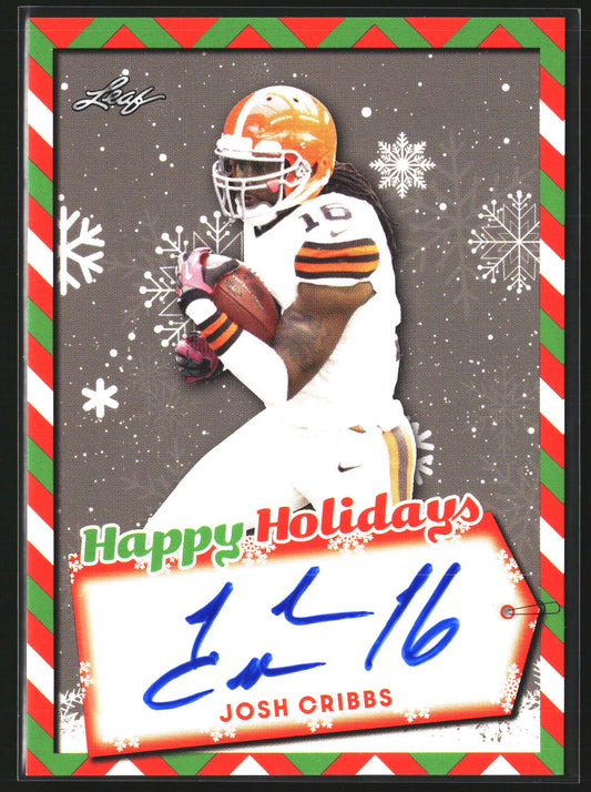 Josh Cribbs 2022 Leaf Holiday Packs HH-JC1 AU AU
