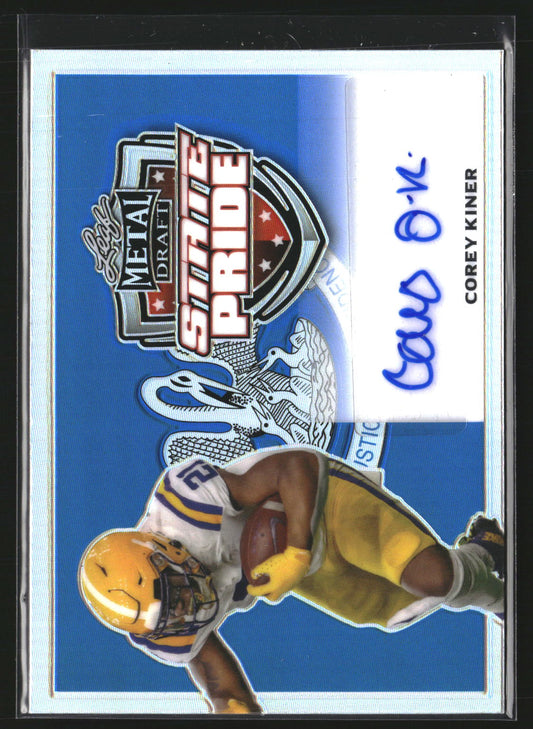 Corey Kiner 2022 Leaf Metal Draft SP-CK2 Auto Prismatic Silver SN AU LSU Tigers