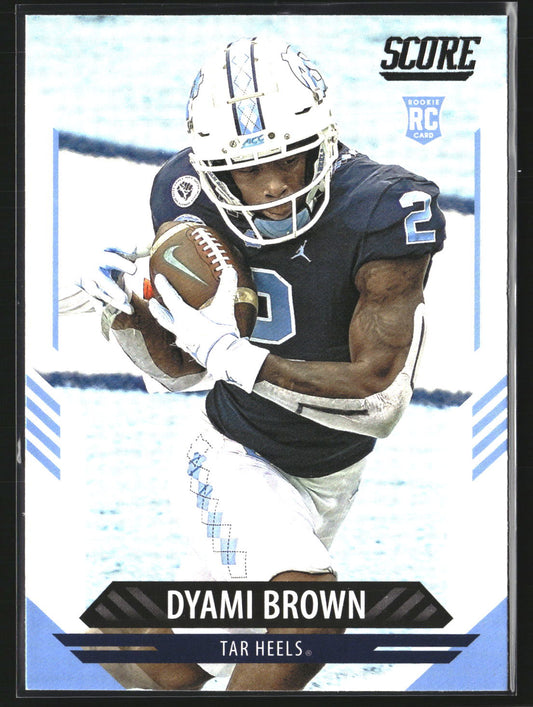 Dyami Brown 2021 Score 384 RC RC North Carolina Tar Heels