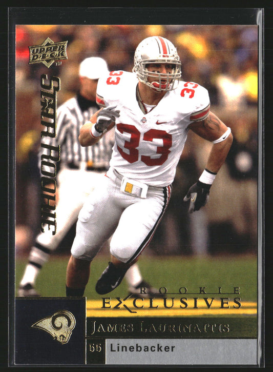 James Laurinaitis 2009 Upper Deck Rookie Exclusives 42 St. Louis Rams