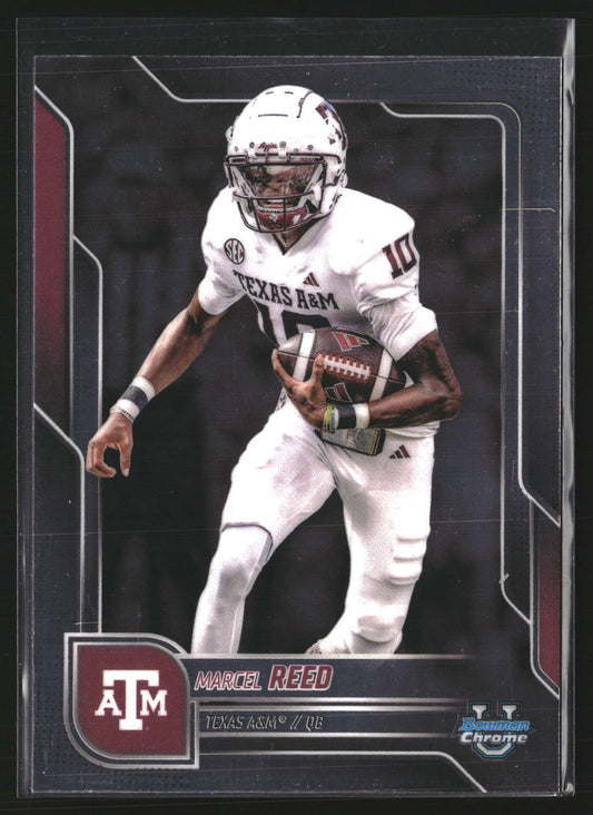 Marcel Reed 2025 Bowman University Chrome 133 Texas A&M Aggies