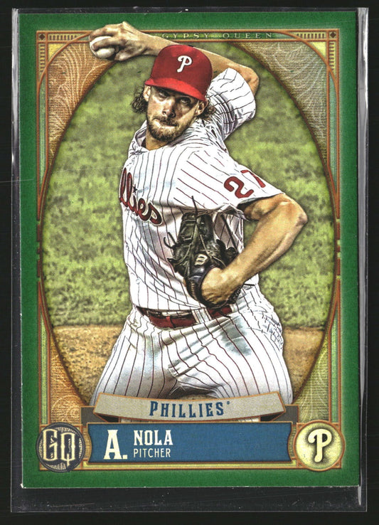 Aaron Nola 2021 Topps Gypsy Queen 82 Green Philadelphia Phillies
