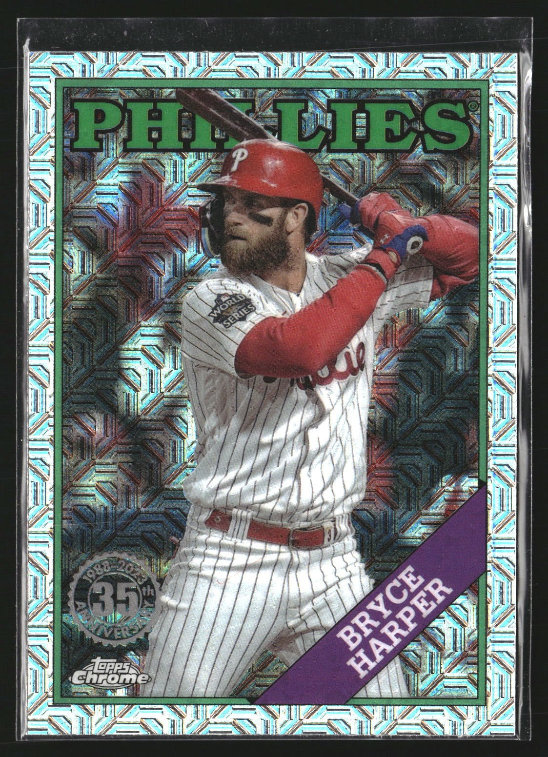 Bryce Harper 2023 Topps Update T88CU-42 1988 Baseball 35th Chrome Phillies