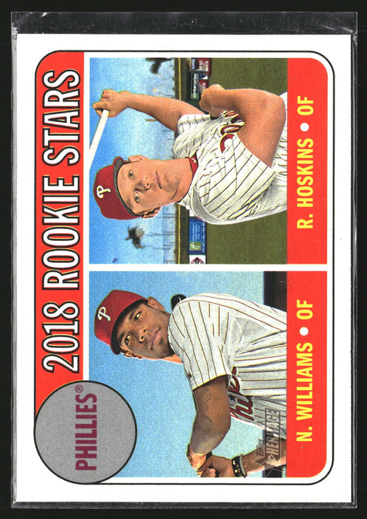 Phillies 2018 Rookie Star (Hoskins/Williams) 2018 Topps Heritage 206 RC Phillies