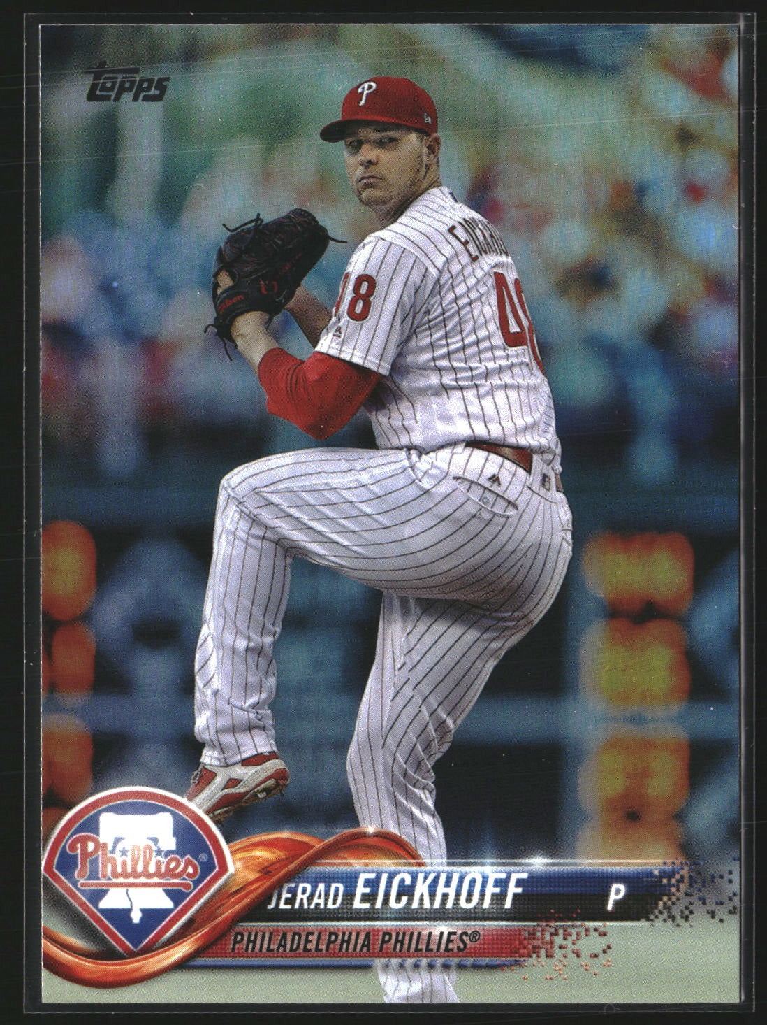 Jerad Eickhoff 2018 Topps 621 Rainbow Foil Philadelphia Phillies