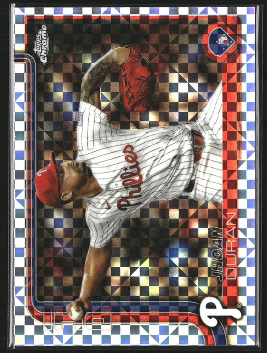 Jhoan Duran 2025 Topps Chrome Update USC120 X-Fractors Philadelphia Phillies