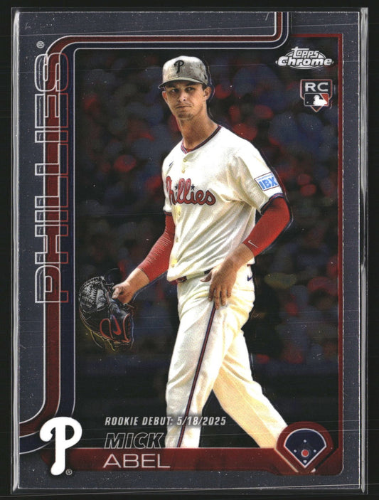 Mick Abel 2025 Topps Chrome Update USC87 Philadelphia Phillies