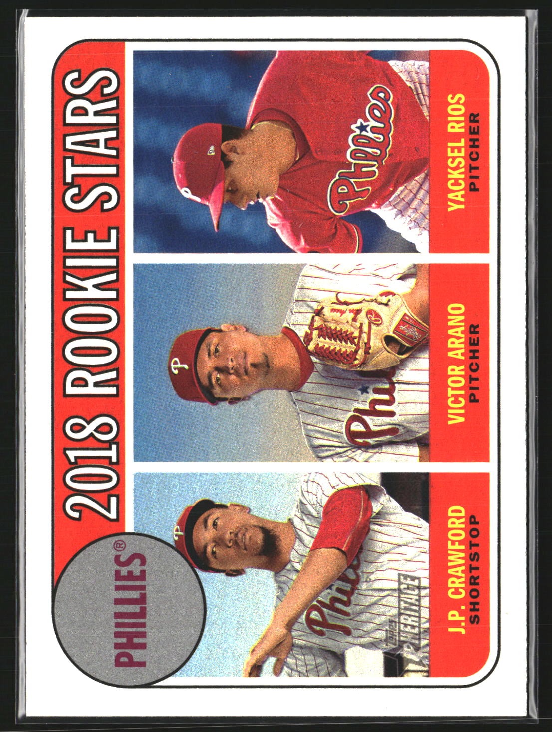 Phillies 2018 Rookie Star (Crawford/Arano/Rios) 2018 Heritage 273 RC Phillies