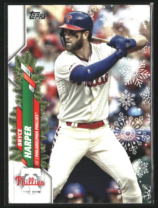 Bryce Harper 2020 Topps Holiday HW190 Philadelphia Phillies