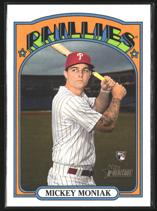 Mickey Moniak 2021 Topps Heritage 653 RC RC Philadelphia Phillies