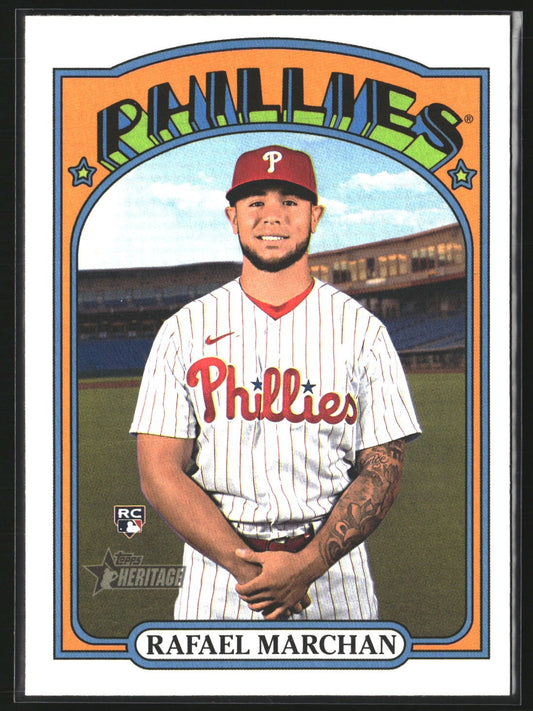 Rafael Marchan 2021 Topps Heritage 718 RC RC Philadelphia Phillies
