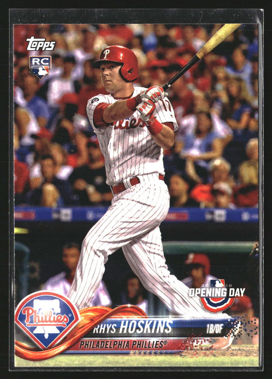 Rhys Hoskins 2018 Topps Opening Day 82 RC RC Philadelphia Phillies