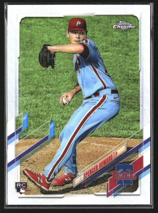 Spencer Howard 2021 Topps Chrome 114 Refractor RC RC Philadelphia Phillies