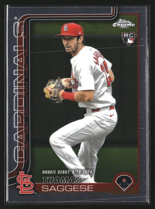 Thomas Saggese 2025 Topps Chrome Update USC157 St. Louis Cardinals