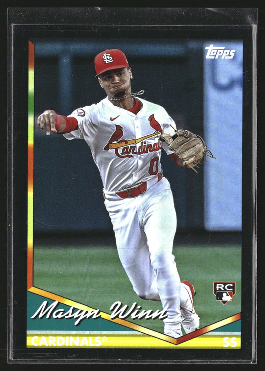 Masyn Winn 2024 Topps Archives 204 Black Foilboard St. Louis Cardinals