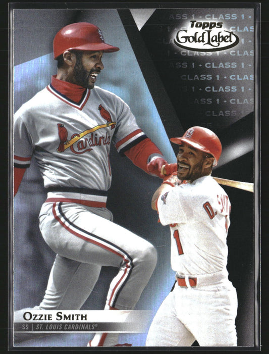 Ozzie Smith 2018 Topps Gold Label 90 Class 1 Black St. Louis Cardinals