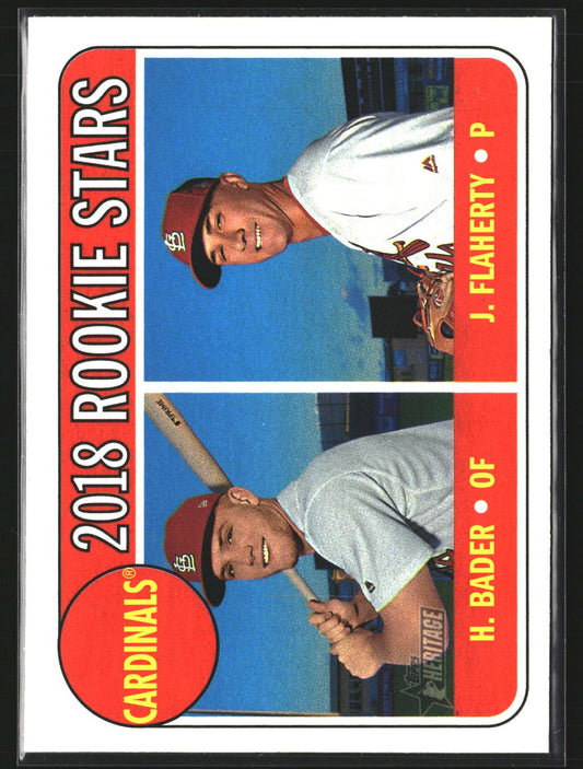 Cardinals 2018 Rookie Star (Bader/Flaherty) 2018 Topps Heritage 136 RC Cardinals
