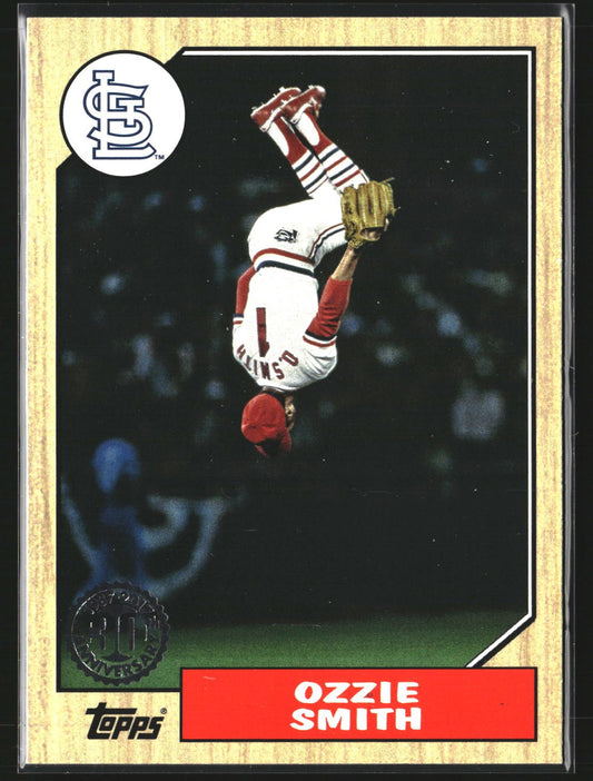 Ozzie Smith 2017 Topps 87-11 1987 Design Insert 30th Anniversary Cardinals