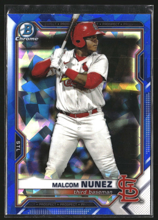 Malcom Nunez 2021 Bowman Draft Sapphire Edition BDC-56 St. Louis Cardinals
