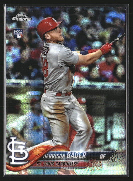 Harrison Bader 2018 Topps Chrome 40 Prism Refractor RC RC St. Louis Cardinals