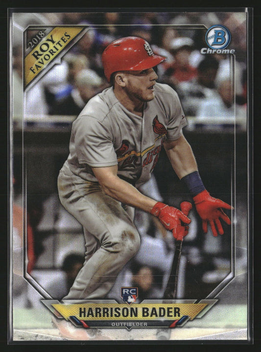 Harrison Bader 2018 Bowman ROYF-HB Chrome Rookie of the Year Favorites Cardinals