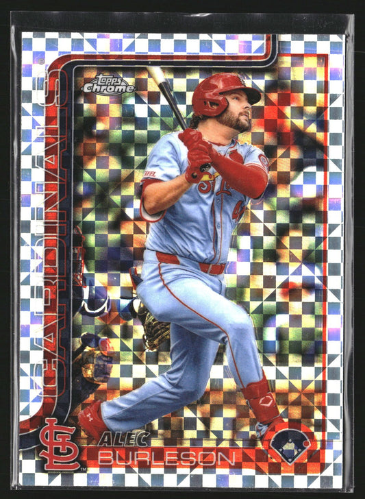 Alec Burleson 2025 Topps Chrome 281 X-Fractors St. Louis Cardinals