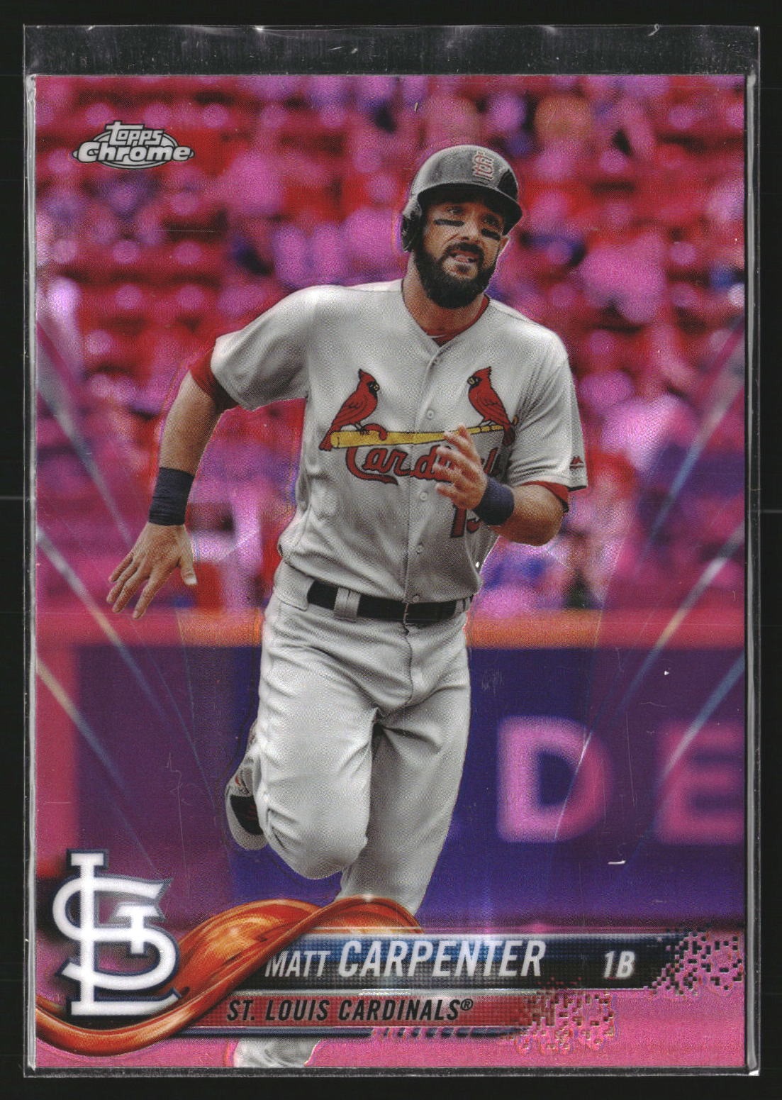 Matt Carpenter 2018 Topps Chrome 33 Pink Refractor St. Louis Cardinals