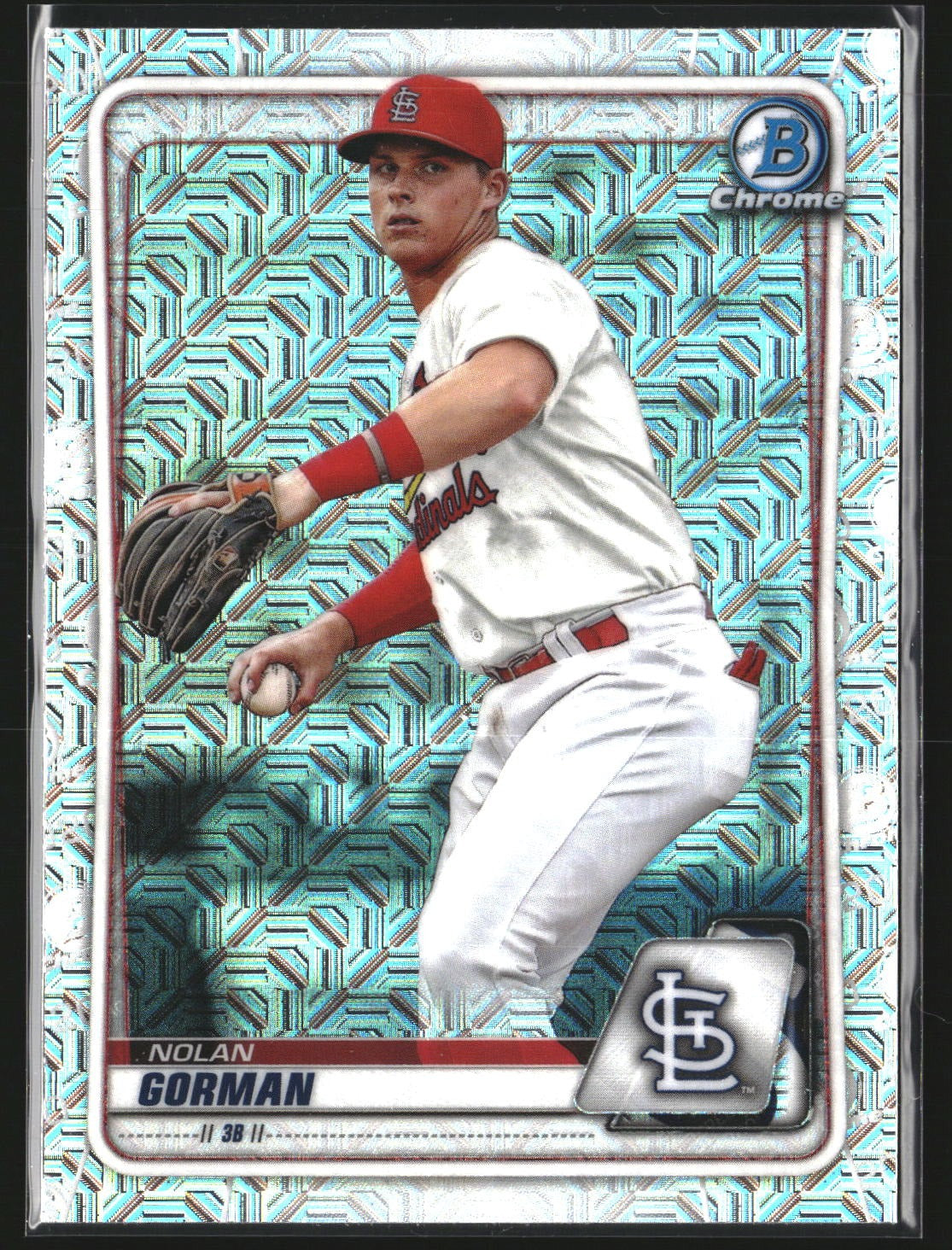 Nolan Gorman 2020 Bowman Chrome BCP-162 Prospects Mojo Refractor Cardinals