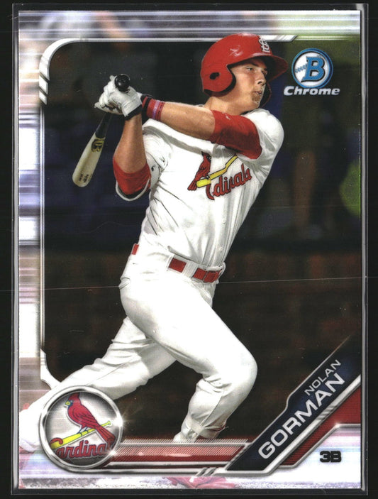 Nolan Gorman 2019 Bowman BCP-60 Chrome Prospects St. Louis Cardinals